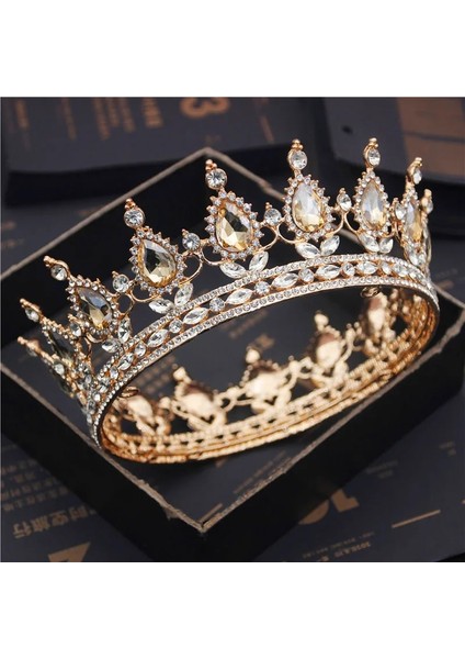 Gümüş Gül Gelin Kraliyet Mor Kristal Kraliçe Kral Tiaras ve Taçlar Gelin Pageant Diadem Kafa Süs Düğün Saç Takı Aksesuarları (Yurt Dışından)