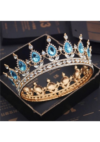 Gümüş Gül Gelin Kraliyet Mor Kristal Kraliçe Kral Tiaras ve Taçlar Gelin Pageant Diadem Kafa Süs Düğün Saç Takı Aksesuarları (Yurt Dışından)