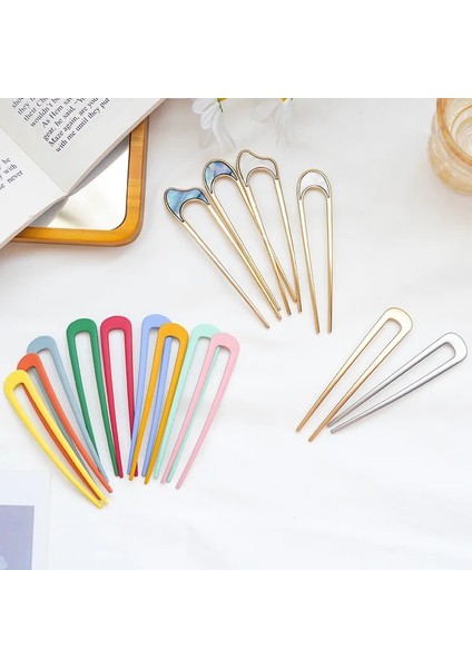 No.10 Boyutu Moda Metal Saç Çubukları Kadın Sadelik U-Şekilli Saç Klipleri Kız Tokaları Şapkalar Saç Aksesuarları Saç Modeli Tasarım Araçları (Yurt Dışından) modelleri