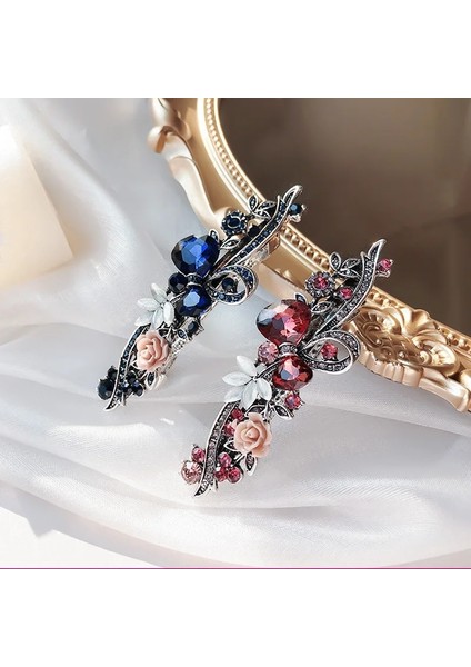 Altın Rengi Kadınlar Için Saç Tokası Retro Kristal Çiçek Firkete Işık Lüks Kadınlar Takı Için Moda Zarif Saç Aksesuarları (Yurt Dışından) modelleri