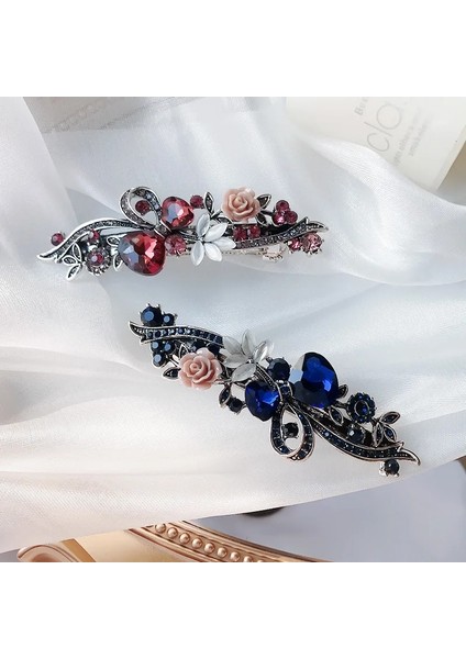 Altın Rengi Kadınlar Için Saç Tokası Retro Kristal Çiçek Firkete Işık Lüks Kadınlar Takı Için Moda Zarif Saç Aksesuarları (Yurt Dışından) fırsatları