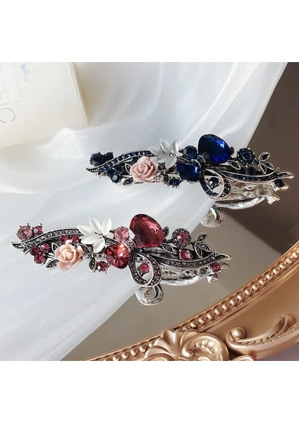 Altın Rengi Kadınlar Için Saç Tokası Retro Kristal Çiçek Firkete Işık Lüks Kadınlar Takı Için Moda Zarif Saç Aksesuarları (Yurt Dışından) indirimleri