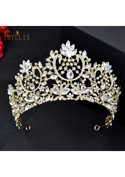 A333-G A195 Barok Düğün Kafa Kristal Gelin Taçlar ve Tiaras Saç Takı Aksesuarları Kadın Rhinestone Şapkalar Kraliçe Diadem (Yurt Dışından) fiyatları