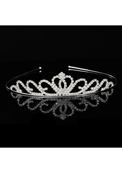 No.28 Beden Prenses Düğün Gelin Nedime Tiara Taç Kafa Bandı Kızlar Kristal Rhinestone Takı Saç Aksesuarları Gelin Kafası Süsleme (Yurt Dışından)