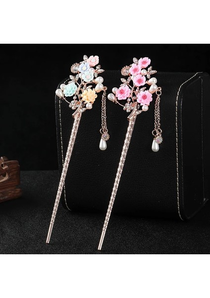 D Çin Tarzı Püsküller Metal Saç Çubukları Firkete Inci Saç Dudak Çiçek Saç Çubuklarını Düğün Parti Şapkalar Başlık (Yurt Dışından) fiyatları