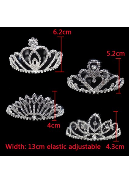 No.18 Beden Sıcak Moda Gelin Tiara Taç Lüks Prenses Düğün Saç Takı Kadınlar Kız Kalp Kristal Balo Kafa Bandı (Yurt Dışından) modelleri