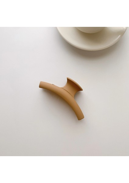 Saç Pençeleri Stili A-1 Yeni Kore Güz ve Kış Süt Çay Rengi Kahverengi Akrilik Saç Pençeleri Klipler Çok Renkli Geometrik Mat Saç Tokası Aksesuarları (Yurt Dışından)