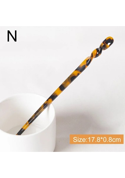 N Fashioese Tarzı Saç Sopaları Vintage Asetat Chopstick Kadın Tokalar Saç cl Düğün Saç Takı Saç Aksesuarları (Yurt Dışından)