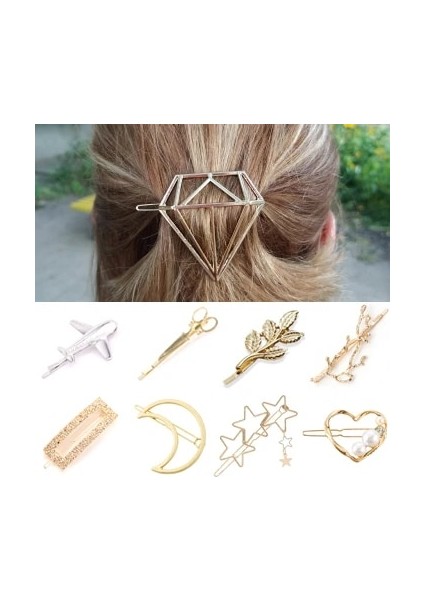 Qiuhong Shop Gümüş 1 Adet Glamour Moda Saç Tokası Kadınlar Için Saç Tatlı Firkete Takı Lady Inci Barrette Sopa Kalp Şapkalar Çocuk Kız Çocuk (Yurt Dışından)