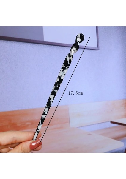 No.6 Boyutu Fashioese Tarzı Saç Sopaları Vintage Asetat Chopstick Kadın Tokalar Saç cl Düğün Saç Takı Saç Aksesuarları (Yurt Dışından)