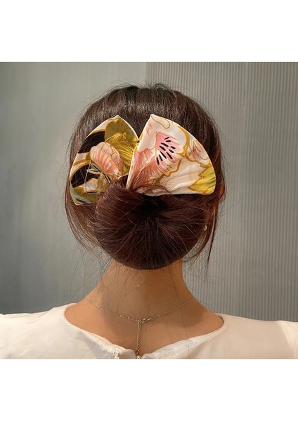 No.22 Boyutu AMORCOME1PC Deft Bun Saç Bandı Kadın Saç Şekillendirici Renkli Bitki Desen Saç Bun Maker At Kuyruğu Tutucu Saç Aksesuarı (Yurt Dışından) fırsatları