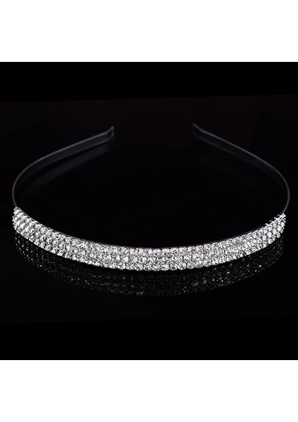 No.12 Boyutu Prenses Düğün Gelin Nedime Tiara Taç Kafa Bandı Kızlar Kristal Rhinestone Takı Saç Aksesuarları Gelin Kafası Süsleme (Yurt Dışından)