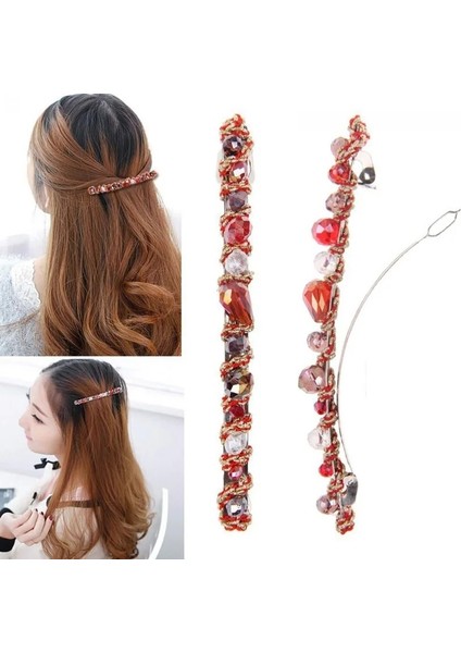 Sarı Moda Kristal Rhinestone Tokalar Tokalar Kore Tokalarım Kadınlar Kızlar Için Saç Klipleri Saç Takı Aksesuarları Hediye (Yurt Dışından) modelleri