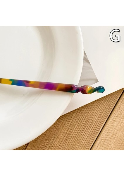 G Fashioese Tarzı Saç Sopaları Vintage Asetat Chopstick Kadın Tokalar Saç cl Düğün Saç Takı Aksesuarları (Yurt Dışından)