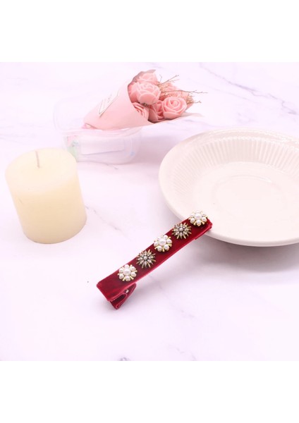 A9 Yeni Su Damlası Flanel Taklidi Saç Klipleri Kadınlar Için Yüksek Dereceli Butik Kristal Saç Avrupa ve Amerika Basit Popul (Yurt Dışından)