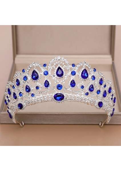Antik Bronz Kaplama Düğün Tacı Gelin Başlığı Altın Gümüş Renk Rhinestone Kristal Diadem Kraliçe Taç Prenses Tiaras Düğün Saç Takı (Yurt Dışından)