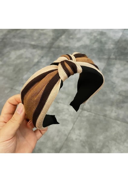 Saç Bantları Tarzı B235 Yeni Moda Kadın Saç Bandı Geniş Yan Kafa Çapraz Düğüm Türban Clatriped Şapkalar Kız Saç Aksesuarları (Yurt Dışından) fırsatları