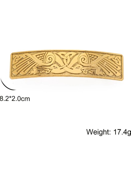 M Kuzgun Altın Skyrim Viking Pusula Tokalar Vintage Muska Celtics Düğüm Nordic Runes Hayat Ağacı Barrette Saç Tokası Aksesuarları Kadınlar Için (Yurt Dışından)