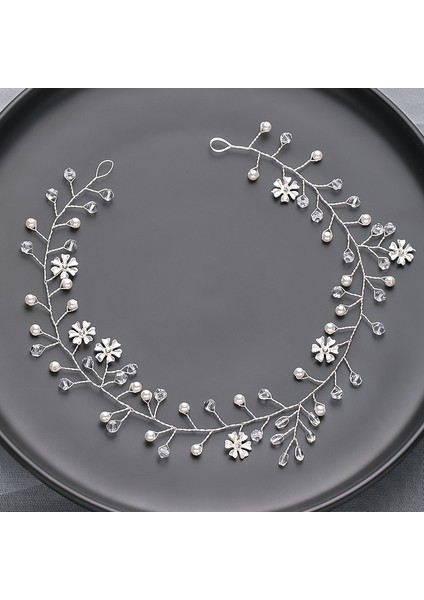 Siyah Çinko Kaplama Gümüş Renk Moda Inci Saç Bantları Vines Düğün Saç Aksesuarları Kadın Takı Için El Yapımı Bakır Kristal Bantlar (Yurt Dışından) fiyatları