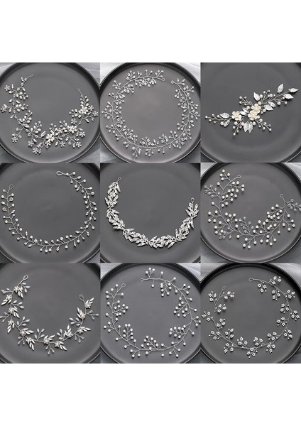 Siyah Çinko Kaplama Gümüş Renk Moda Inci Saç Bantları Vines Düğün Saç Aksesuarları Kadın Takı Için El Yapımı Bakır Kristal Bantlar (Yurt Dışından) indirimleri