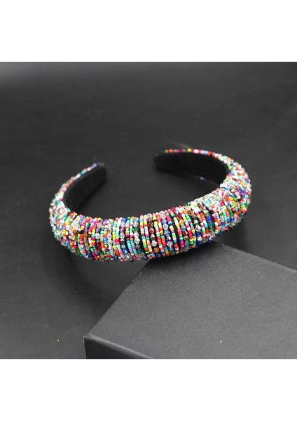 No.13 Boyutu Podyum Lüks Kişilik Renk Taklidi Kafa Bandı Yeni Barok Moda Mizaç Topu Kafa Bandı ile Yıldız Kafa Bandı 702 (Yurt Dışından)