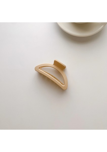 Saç Pençeleri Stili C Yeni Kore Güz ve Kış Süt Çay Rengi Kahverengi Akrilik Saç Pençeleri Klipler Çok Renkli Geometrik Mat Saç Tokası Aksesuarları (Yurt Dışından)