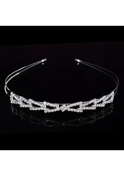 No.3 Boyutu Prenses Düğün Gelin Nedime Tiara Taç Kafa Bandı Kızlar Kristal Rhinestone Takı Saç Aksesuarları Gelin Kafası Süsleme (Yurt Dışından)