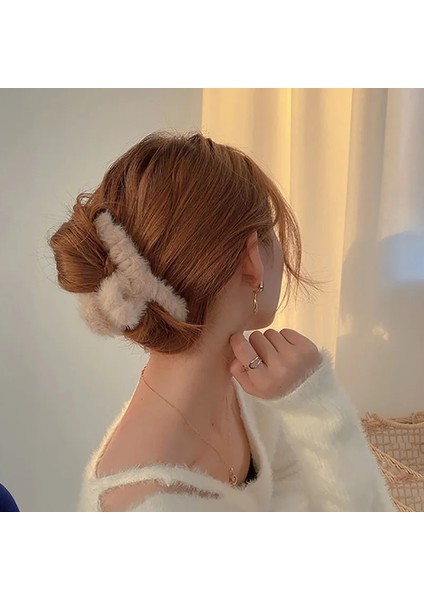 No.34 Beden Kış Kürk Saç Tokası Kadınlar Için Peluş Yakalamak Klip Saç Kadın Headdress Kore Takı Bayan Sevimli Saç Aksesuarları Kafa Bandı Giirl (Yurt Dışından) fiyatları