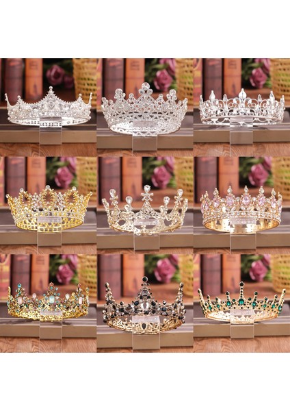 Siyah Çinko Kaplama Kristal Rhinestone Yuvarlak Taç Tiara Saç Takı Düğün Saç Aksesuarları Gelin Saç Takı Kraliçe Parti Taç ve Tiaras Hediye (Yurt Dışından) fiyatları