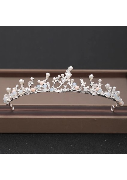 Mavi Düğün Taç Saç Takı Gelin Başlığı Kadın Barok Rhinestones Kristal Tiaras Gelin Parti Taçlar Düğün Saç Aksesuarları (Yurt Dışından)