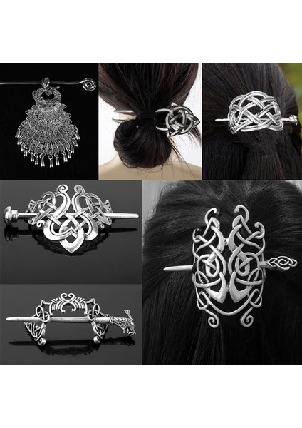 No.11 Boyutu Viking Saç Haireltics Knots Crown Runes Saç Klipleri Sopa Slayt Iskandinav Mitolojisi Saç Takı Kadın Saç Süsleri (Yurt Dışından) fiyatları