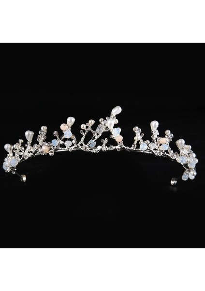 Antik Altın Kaplama Düğün Taç Gelin Kraliçe Tiara Küpe Seti ile Rhinestone Kristal Tiaras Gelin Taç Hairwear Lüks Takı Aksesuarları (Yurt Dışından)
