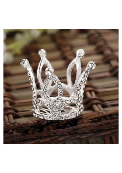 F-0851-E Moda Saç Takı Küçük Kız Tiara Kafa Altın Renk Sevimli Kristal Tiara Kız Taç Hairbands Kadınlar Için Kafa Bantları (Yurt Dışından)