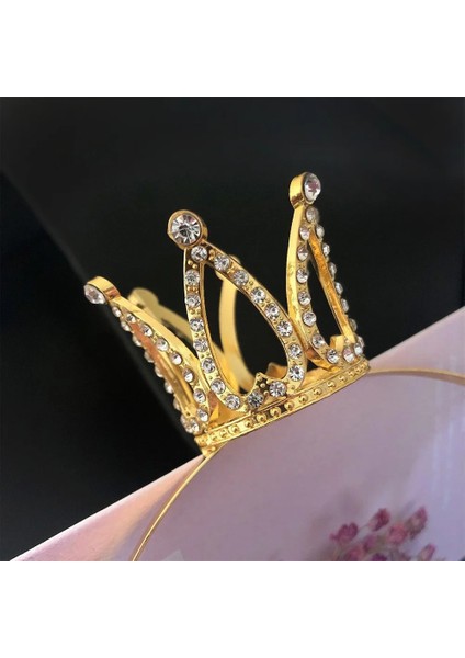 F-0851-E Moda Saç Takı Küçük Kız Tiara Kafa Altın Renk Sevimli Kristal Tiara Kız Taç Hairbands Kadınlar Için Kafa Bantları (Yurt Dışından) indirimleri