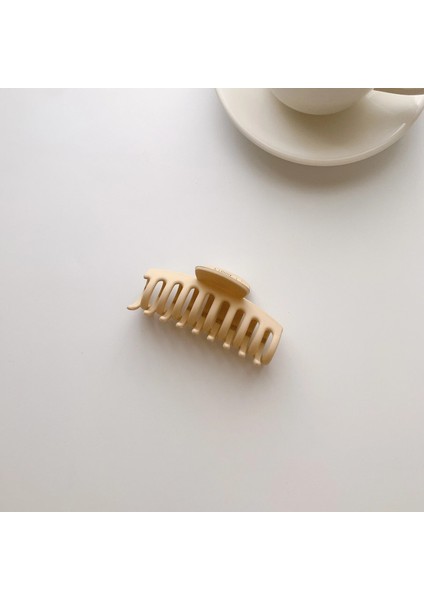 Saç Pençeleri Stili E Yeni Kore Güz ve Kış Süt Çay Rengi Kahverengi Akrilik Saç Pençeleri Klipler Çok Renkli Geometrik Mat Saç Tokası Aksesuarları (Yurt Dışından)