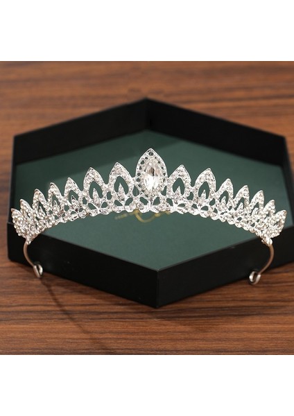 Mavi Gümüş Renk Taç ve Tiara Düğün Saç Aksesuarları Kadınlar Için Taç Gelin Kristal Rhinestone Diadema Tiaras Gelin Tacı (Yurt Dışından) fırsatları