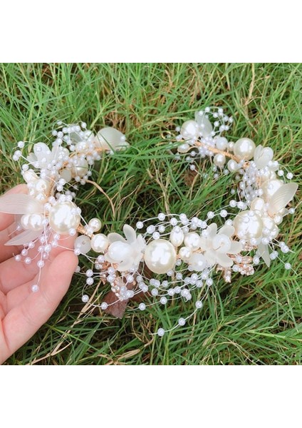 A-31 Inci Çiçek Altın Kafa Kristal Takı Düğün El Yapımı Kristal Başlık Saç Dekorasyon Aksesuarları Gelin Tiara Headdress (Yurt Dışından) modelleri
