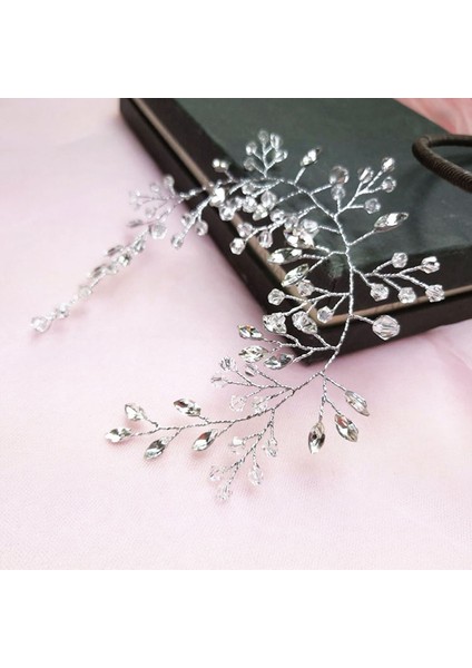 B-Kırmızı Moda Kristal Düğün Headdress Rhinestones Kafa Bandı Gelin Taç Çiçek Firkete Saç Tokası Gelin Takı Saç Aksesuarları (Yurt Dışından) modelleri