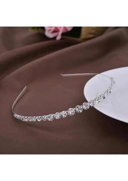 Stil 3 Köpüklü Gelin Nedime Çiçek Kız Çocuk Kristal Rhinestone Düğün Hairband Pageant Balo Tiara Taç Saç Aksesuarları (Yurt Dışından) fiyatları