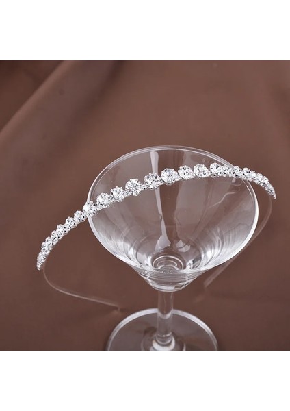 Stil 3 Köpüklü Gelin Nedime Çiçek Kız Çocuk Kristal Rhinestone Düğün Hairband Pageant Balo Tiara Taç Saç Aksesuarları (Yurt Dışından) modelleri