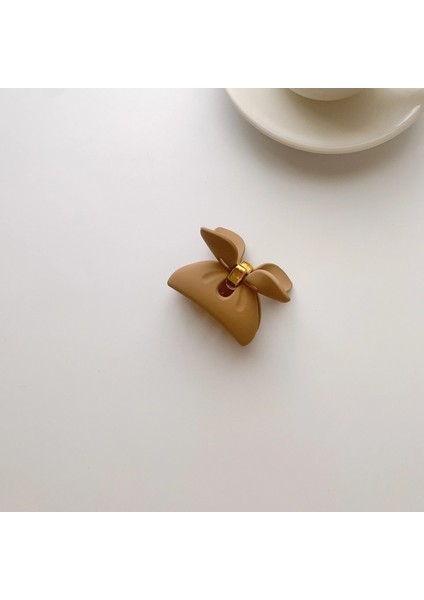 Saç Pençeleri Stili D-1 Yeni Kore Güz ve Kış Süt Çay Rengi Kahverengi Akrilik Saç Pençeleri Klipler Çok Renkli Geometrik Mat Saç Tokası Aksesuarları (Yurt Dışından)