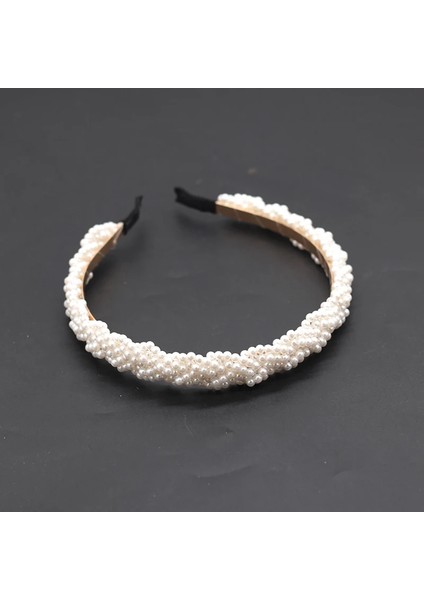 Sen Kore Örgülü Inci Kafa Bandı Aksesuarları Yeni Varış Moda Kadınlar Lüks Saç Aksesuarları Beyaz Boncuklu Inci Kafa Bandı 718 (Yurt Dışından) fırsatları