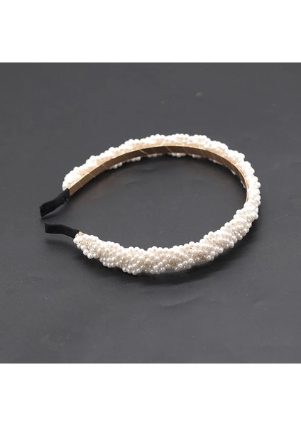 Sen Kore Örgülü Inci Kafa Bandı Aksesuarları Yeni Varış Moda Kadınlar Lüks Saç Aksesuarları Beyaz Boncuklu Inci Kafa Bandı 718 (Yurt Dışından) indirimleri