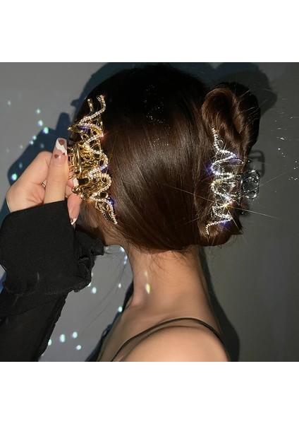 Sfz-2y 2021 Yeni Altın Gümüş Taklidi Köpekbalığı Klip Yakalamak Headdress Saç Yakalamak Geri Kafa Firkete Saç Aksesuarları Takı Kore Moda (Yurt Dışından) modelleri