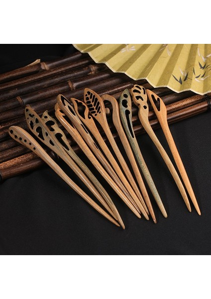 No.9 Boyutu Etnik Yeşil Sandal Ağacı Saç Saç Sopa Ahşap Başlık El Yapımı Kadın Şapkalar Çin Tarzı Saç Aksesuarları (Yurt Dışından) fiyatları