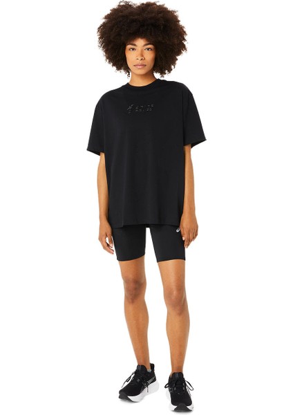 Asics Logo Tee Kadın Black Kısa Kollu Tshirt 2032C843-002