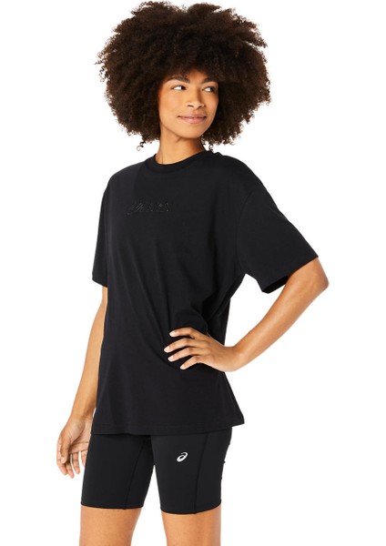 Asics Logo Tee Kadın Black Kısa Kollu Tshirt 2032C843-002 fırsatları
