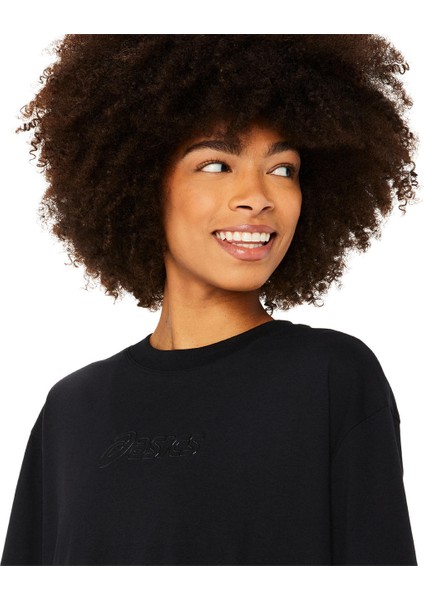 Asics Logo Tee Kadın Black Kısa Kollu Tshirt 2032C843-002 indirimleri