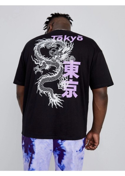 Erkek Siyah Tokyo Japanese Tshirt