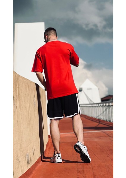 Erkek Kırmızı Düz Oversize Tshirt modelleri